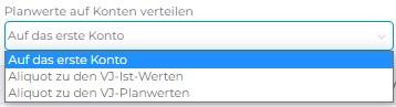 Logisth.AI Planung |&nbsp;Planwerte auf Konten verteilen