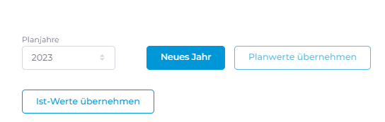 Logisth.AI Planung | Ausschnitt Bedienelement | Planjahre erstellen