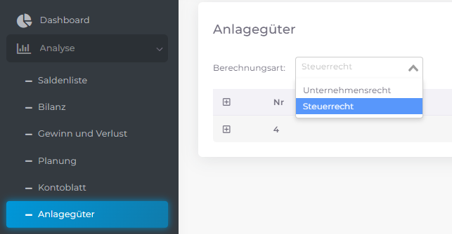 Logisth.Ai Analyse | Anlagegüter Berechnungsart