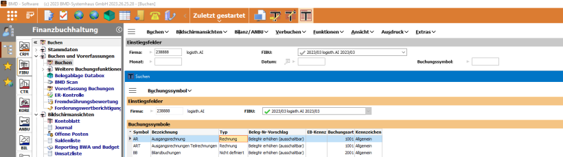 BMD | Buchungssymbol – Typ zuordnen