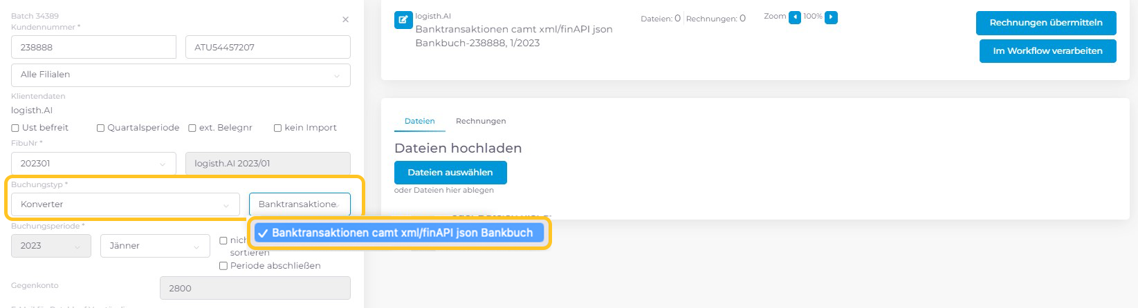 Logisth.AI Bankauszugsverbuchung | 