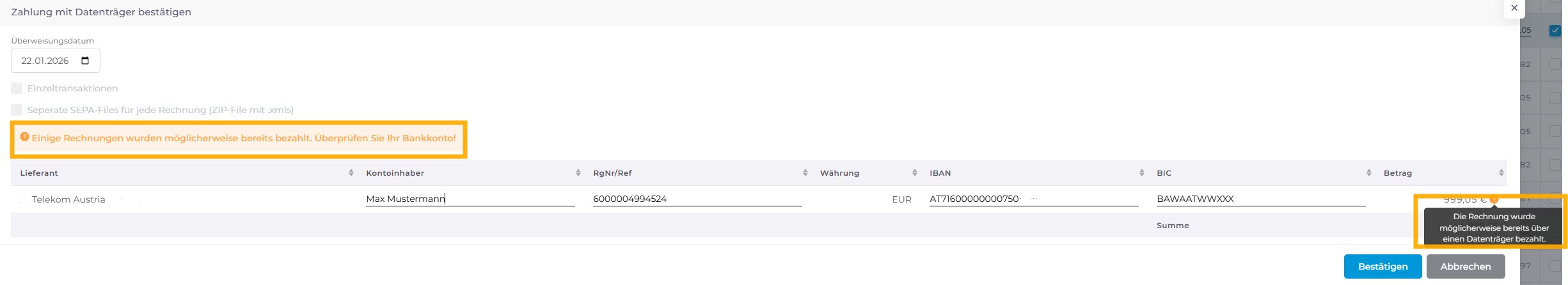 Zahlungen OP & Payment