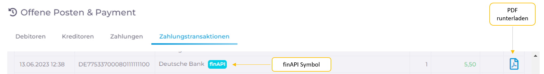 Zahlen mit finAPI | Zahlungstransaktionen und Kontrolle Zahlen mit finAPI | Zahlungstransaktionen und Kontrolle