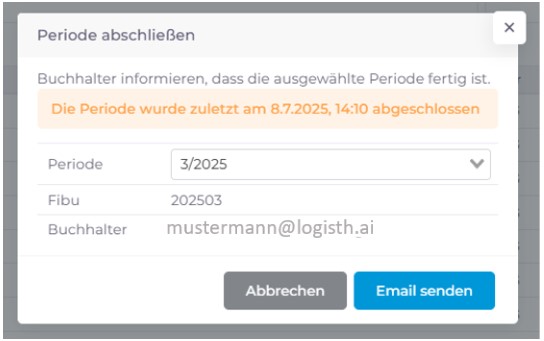 Periode abschließen