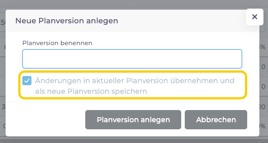 Logisth.AI Planung | Neue Planversion anlegen