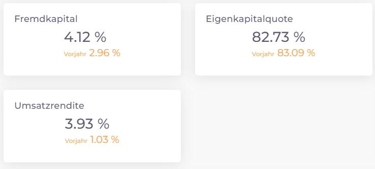 Logisth.AI Dashboard | Kennzahlen eines Unternehmens: Fremdkapital, Eigenkapital, Umsatzrendite